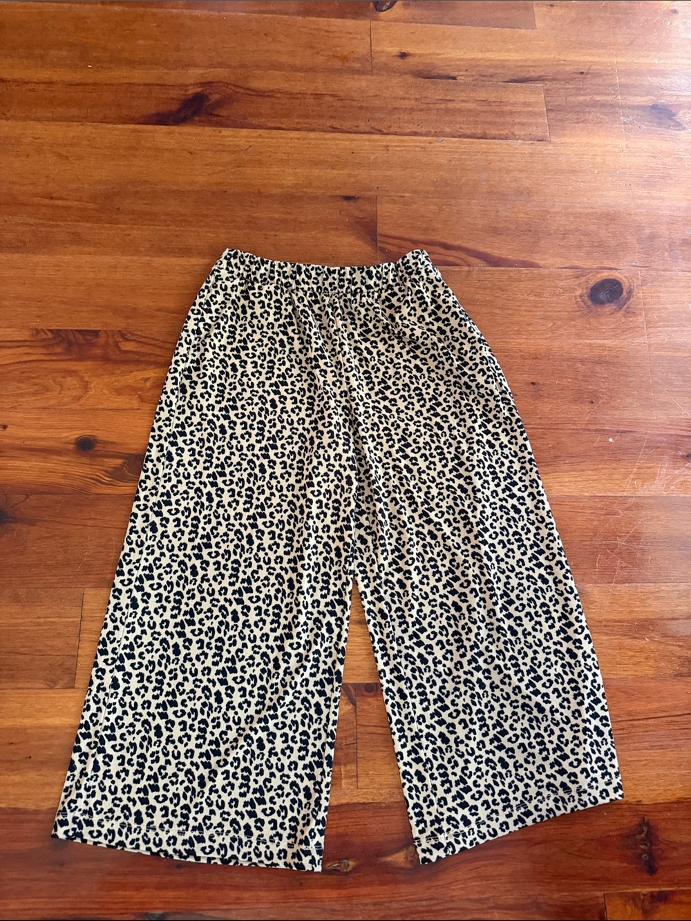 Banana Republic Leopard-Print Wide Leg Bottoms in Tan and Black Size Small